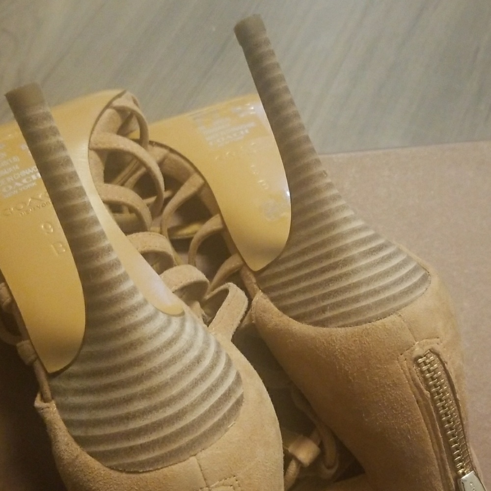 Coach Salvadora Strappy Suede Sandal - Picture 5 of 8
